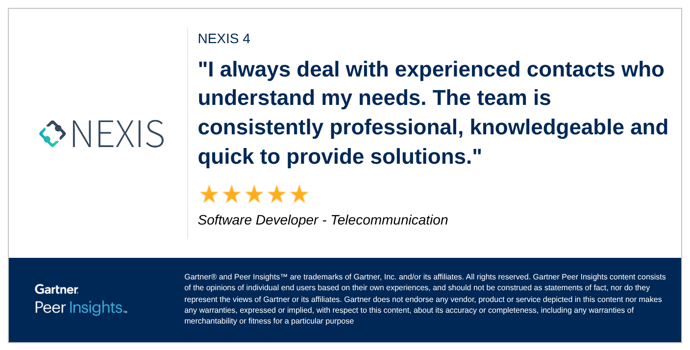 I always deal with experienced contacts who understand my needs. The team is consistently professional, knowledgeable and quick to provide solutions.